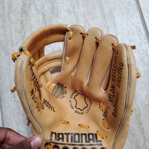 Vintage National Sporting Goods leather Professional Model Baseball Glove